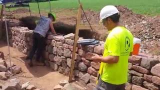 DIY How To Build amp Install Single Sided Wall Frame  Dry Stone Retaining Walls [upl. by Htebazila]