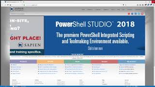 2018 Sapien PowerShell Studio  Video 1 Landing Page [upl. by Kenji669]