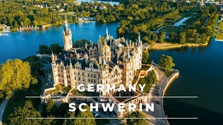 Schwerin Germany in 4k cinematic  Views of the beautiful castle of Schwerin – Travel Germany [upl. by Yecac]