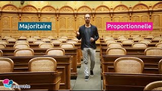 La différence entre le scrutin à la proportionnelle et à la majoritaire [upl. by Salvadore804]