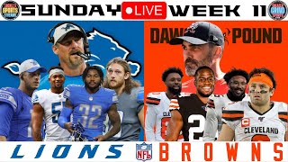 Detroit Lions vs Cleveland Browns Week 11 Live NFL Game [upl. by Atilegna126]