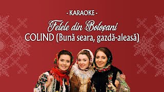 🎅 Fetele din Botoșani  Bună seara gazdăaleasă colind NEGATIV KARAOKE [upl. by Ahsemo]