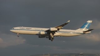 FullHD Kuwait Airways Airbus A340300 landing at GenevaGVALSGG [upl. by Boehmer]