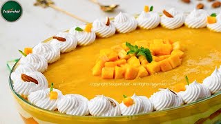 Mango Dessert Creamy Mango Delight Recipe by SooperChef [upl. by Gamber]