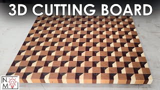 The Coolest Cutting Board EVER MADE  3D Cutting Board Instructions [upl. by Dahl]