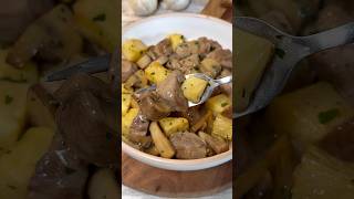 SOLOMILLO AL AJILLO CON CHAMPIS 🍄‍🟫🍖 ¡La salsa os va a encantar youtubeshorts recetas [upl. by Yve317]