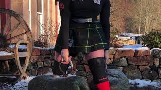 Scotland’s Strongest Woman makes history by lifting the world famous stanes The Dinnie Stones [upl. by Damalis825]