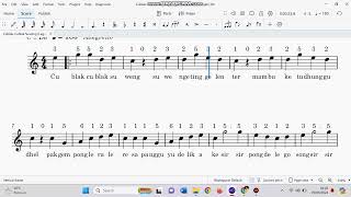 Cublak cublak Suweng  Lagu Daerah Jawa Tengah Panduan membaca notasi angka balok dan lirik Lagu [upl. by Kiehl]