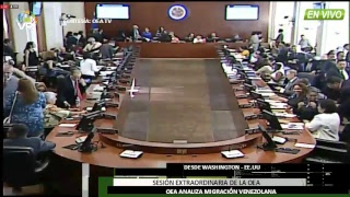 EN VIVO  Sesión Extraordinaria de la OEA [upl. by Eidnil265]