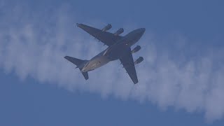 C17 Globemaster III dusk flyover [upl. by Leeda187]