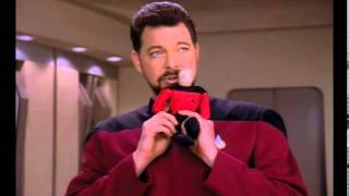 Captain Picard Day Star Trek TNG S07E12 The Pegasus Riker funny [upl. by Airdnaxela967]