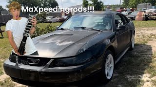 MaXpeedingrods INSTALL AND REVIEW ON NEW EDGE MUSTANG V6 DRIFT CAR BUILD [upl. by Revlys935]