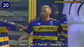 Hidetoshi Nakata  24 goals in Serie A Perugia Roma Parma Bologna Fiorentina 19982005 [upl. by Sesom]