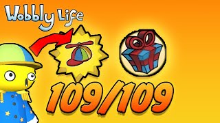 109 PRESENTS 🎁 109 GESCHENKE 🎁 PROPELLER HAT UNLOCK Wobbly Life 2024 [upl. by Nhepets480]