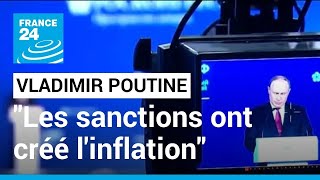 quotLes efforts pour détruire léconomie russe ont échouéquot selon Vladimir Poutine • FRANCE 24 [upl. by Nedrud]