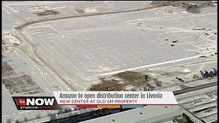 Amazon building fulfillment center in Livonia [upl. by Nemlaz]