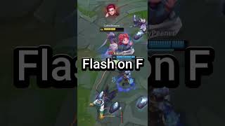 Flash on F is OFFICIALLY BETTER shorts leagueoflegends leagueoflegendsmemes leagueclips fyp [upl. by Ayin]