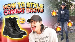 HOW TO STYLE COMBAT BOOTS [upl. by Kerman149]