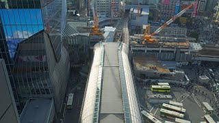 渋谷「スカイウェイ」／東京メトロ銀座線渋谷駅移設工事の建設状況（2024年2月24日） [upl. by Ardnola]