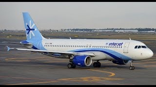 Interjet A320 take off Mexico city and landing at Puerto Vallarta [upl. by Frans527]