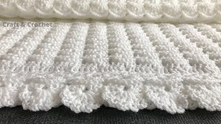 Easy Crochet Blanket  Crochet Beginner Blanket  Bag O Day Crochet Tutorial [upl. by Balduin]