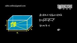 Área y volumen de cuerpos geométricos III  Ortoedro o prisma rectangular recto [upl. by Aeet]