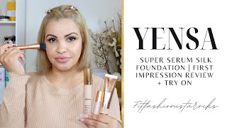 YENSA SUPER SERUM SILK FOUNDATION  FIRST IMPRESSION REVIEW  TRY ON [upl. by Hedvah748]