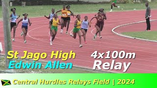 Girls 4x100m RELAY Showdown  ALL CLASSES  Central Hurdles Relays Field  2024 [upl. by Latihs167]