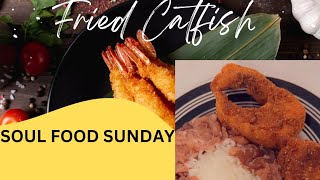 Cajun Fried CatfishPinto BeansRice‼️Soul Food MUKBANG‼️ [upl. by Oreste]