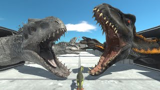 INDOMINUS REX vs INDORAPTOR HEAD  Animal Revolt Battle Simulator [upl. by Peregrine]