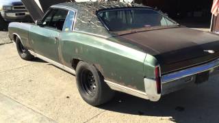 Cummins turbo diesel powered 1971 Monte Carlo rat rod  Mad Max style car  hot rod [upl. by Akirahs]