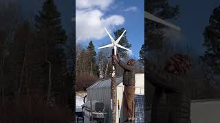 Getting free power Installing a Pikasola 400w 24v wind turbine on my offgrid property [upl. by Aderfla609]