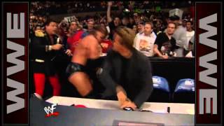 Arnold Schwarzenegger punches Triple H SmackDown [upl. by Laris745]