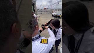 Pilot 🧑‍✈️ solo well come Long hair to Short haircut 💇‍♀️by Staff 😱 youtubeshorts buzzcutvideos [upl. by Negah]