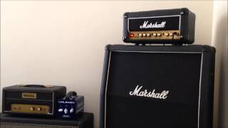 Marshall DSL1 w Bogner Ecstacy Red Pedal  1966 Cab Scumback M55 M75 [upl. by Aneekahs428]