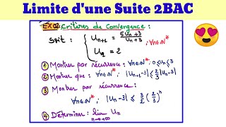 les suites numériques 2bac PCSVT  exercice limite pour préparer au contrôle [upl. by Romina328]