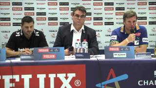 Pressekonferenz nach dem Sieg gegen Aalborg Handball [upl. by Froma]