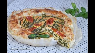 Torta salata con stracchino e fagiolini  Ricette che Passione [upl. by Swithbert]