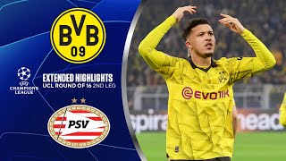 Borussia Dortmund vs PSV Extended Highlights  UCL Round of 16 2nd Leg  CBS Sports Golazo [upl. by Madriene]