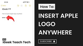 HOW TO INSERT APPLE LOGO ANYWHERE     [upl. by Cornwell]