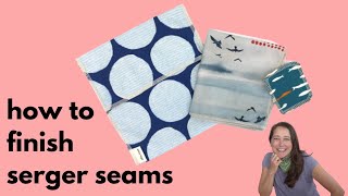 How to finish seams on a serger Beginner serging tips [upl. by Nauhs]