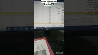 Bank Statement Entries 👨‍💻  CA Office Working  CA Office  CaA Firm shortvideoshortviralvideo [upl. by Jessey]