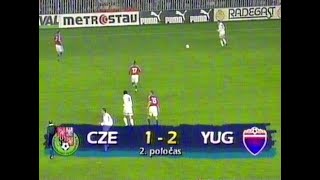 Fotbal Česká republika  Jugoslávie  12  241997 kvalifikace na MS 1998  FULL MATCH [upl. by Jerrol]