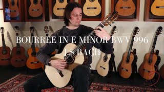 JS Bach  Bourrée BWV 996 on David Ryer Double Top Guitar [upl. by Huppert]