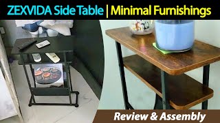 ZEXVIDA Slim End Table Review amp Assembly  Living Room End Tables  Bedside Tables for Small Spaces [upl. by Pomfret299]