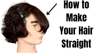 How to Make Your Hair Straight  TheSalonGuy [upl. by Ynaffit]