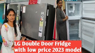 LG Double Door Fridge 2023 with low priceLG Double Door Fridge Demo in teluguLGIshaniVlogs [upl. by Ambros]