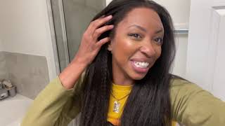 OMGherhair kinky straight with natural hairline wig review undponsoredWig WigReview OMGHerHair [upl. by Brower623]