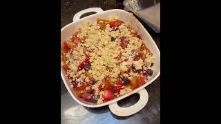 Apple and Mixed Berry Crumble with Custard Sauce [upl. by Eirret]