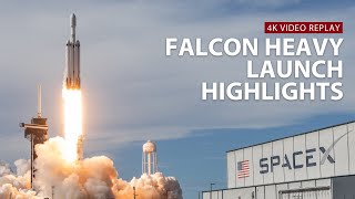 4K Launch Replay SpaceX Falcon Heavy launches NOAAs GOESU satellite [upl. by Linzer]